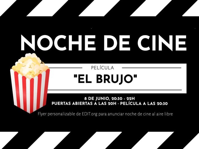 Carteles Editables Para Promocionar Noches De Cine 3007