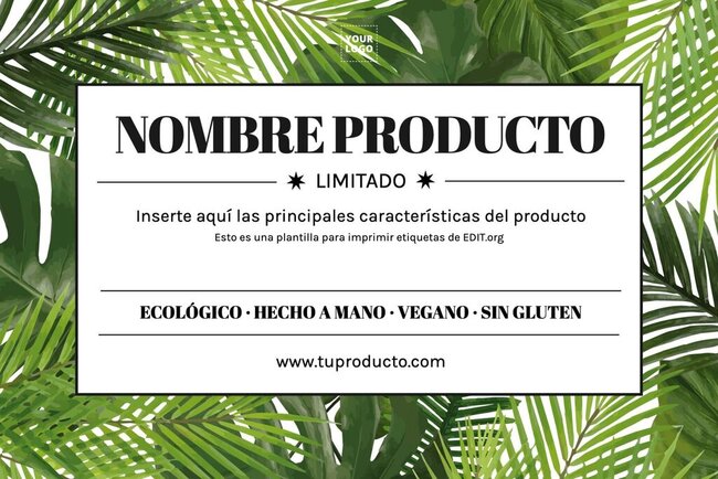 Plantillas de etiquetas editables online