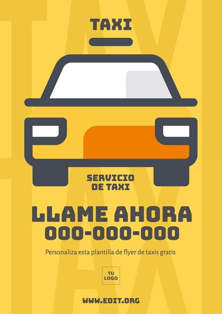 Plantillas De Tarjetas De Taxi Para Editar Gratis