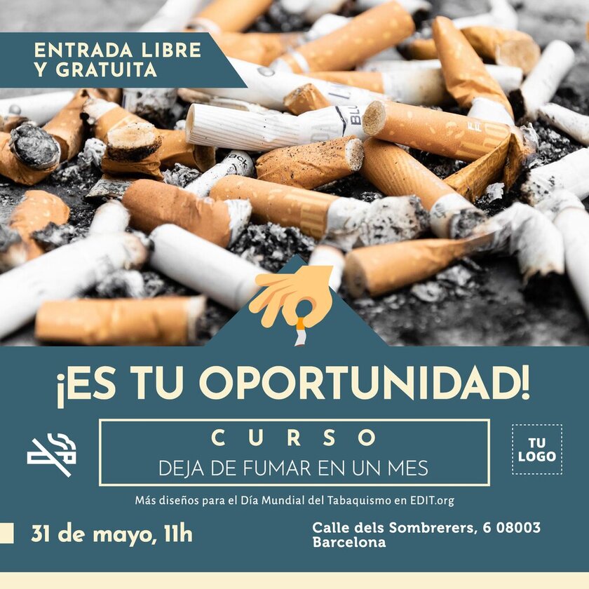 Plantillas gratis para campaña contra el tabaco
