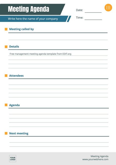 Customize a Meeting Agenda Template Online