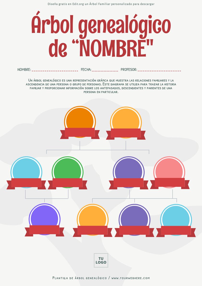 Diseña tu Árbol Genealogico con Plantillas