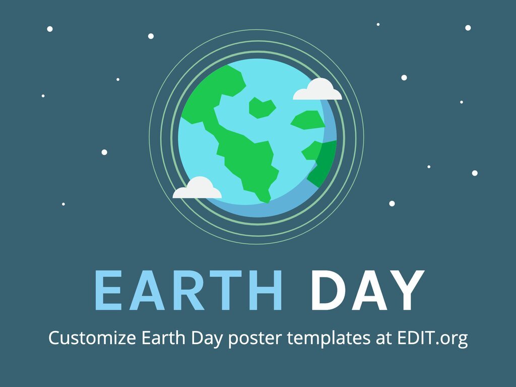 Beknopt Kolibrie betalen Ontwerp een gratis Earth Day-poster om af te drukken