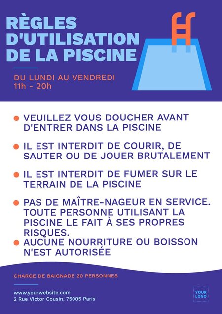 Signalétique Sécurité Aquatique Panneau 'Règles De Piscine' 25,4x38,1cm En Plastique Durable - Pour Intérieur Et Extérieur Panneau Durable Extérieur