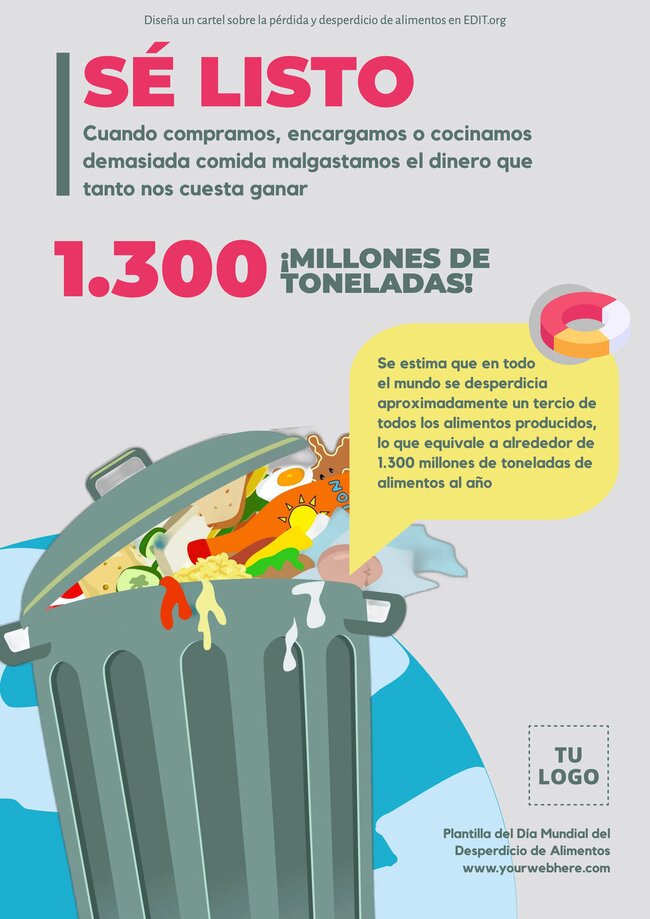 Pósters Para Reducir El Desperdicio De Alimentos