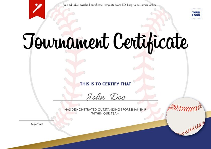 Free baseball diploma template