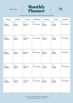 Online Calendar Planner Printable - Flux Resource