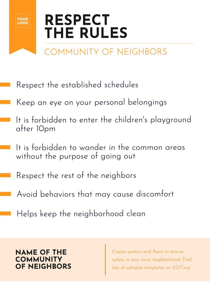 Neighborhood online editable poster template for free