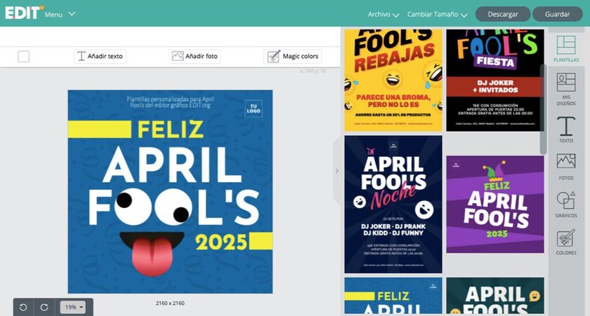 April Fools templates by EDIT.org online graphic editor