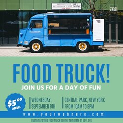 Food Truck templates to create menus, flyers and posters