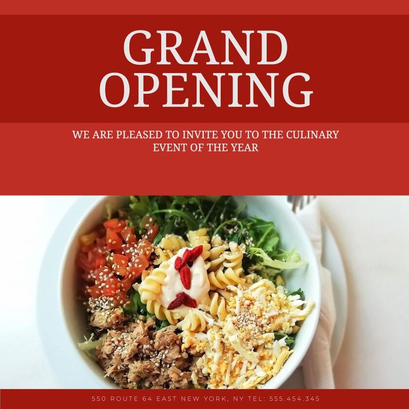 grand opening restaurant template