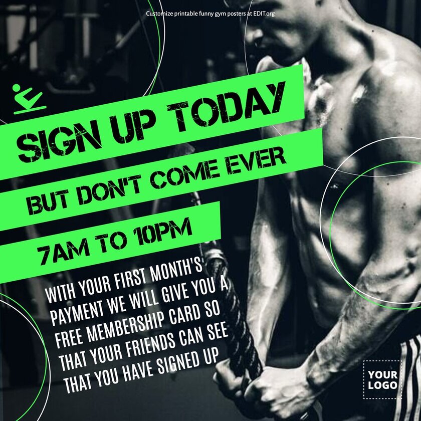 Custom funny sports posters for gyms