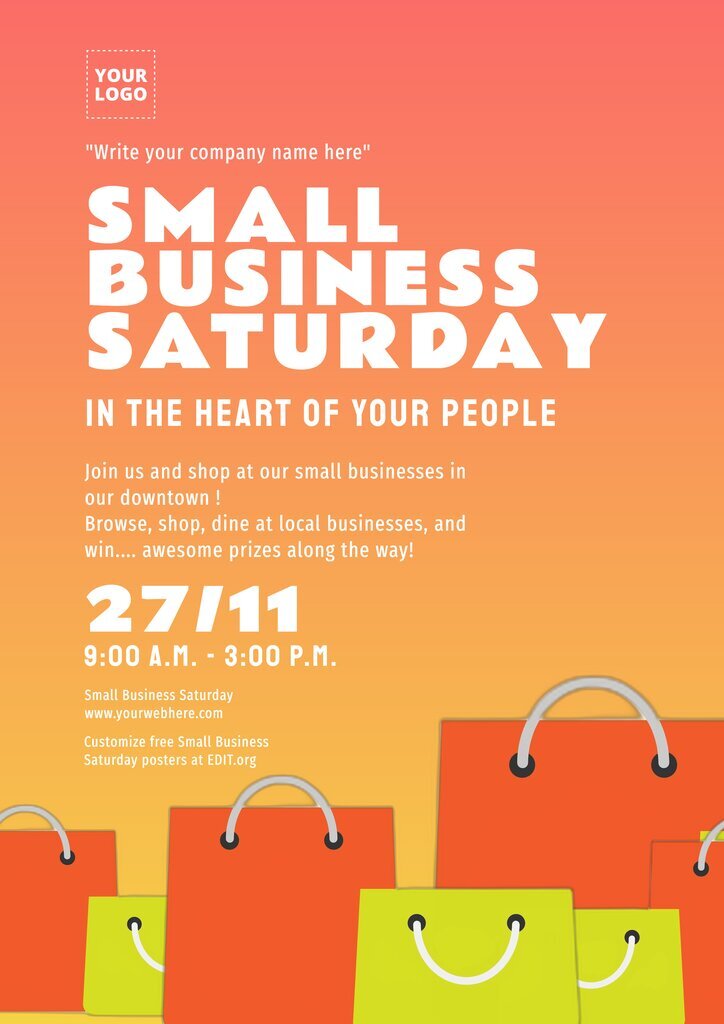 Create a poster for Small Business Saturday online