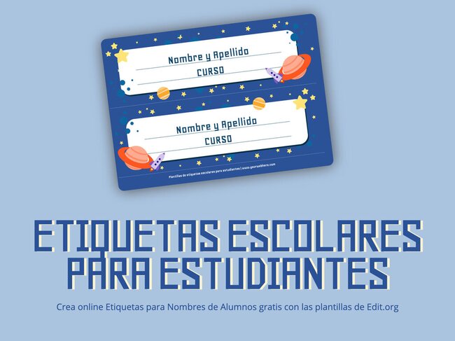 Crea Etiquetas para Nombres de Alumnos gratis