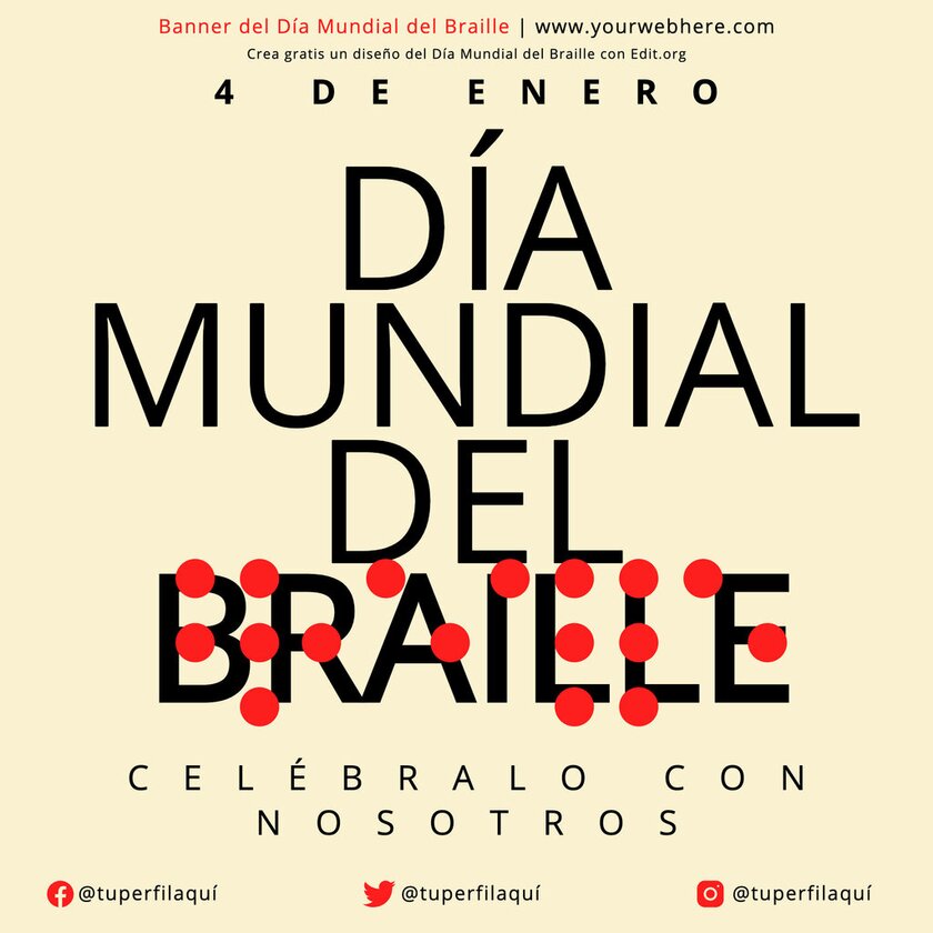 Plantillas Del Día Mundial Del Braille Para Editar