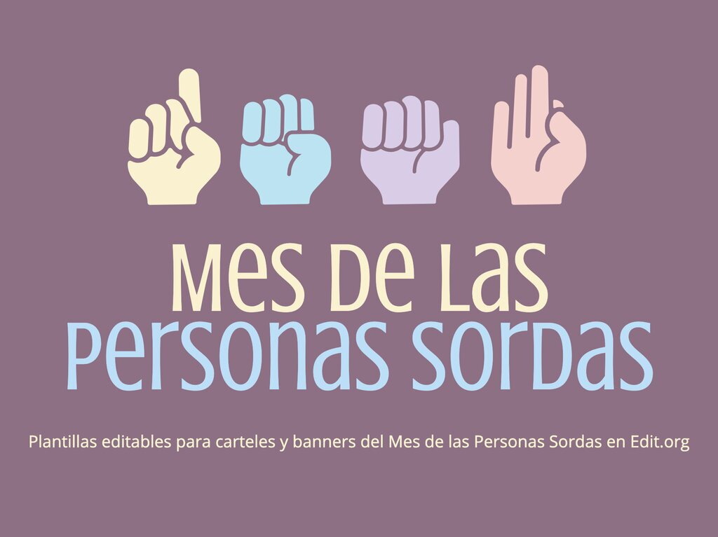 P sters del d a de las personas sordas editables