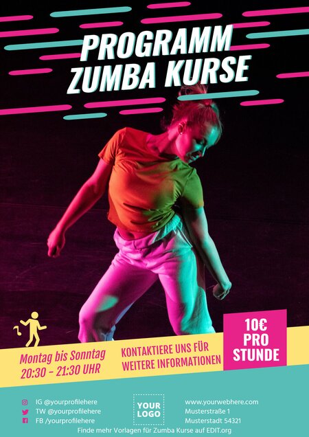 Kostenlose Zumba Flyer Vorlagen Zum Online Bearbeiten 