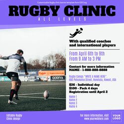 Rugby Flyer Templates to Customize Online
