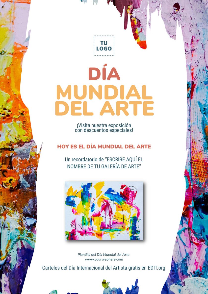 Cartel de 15 de abril Día Internacional del Arte