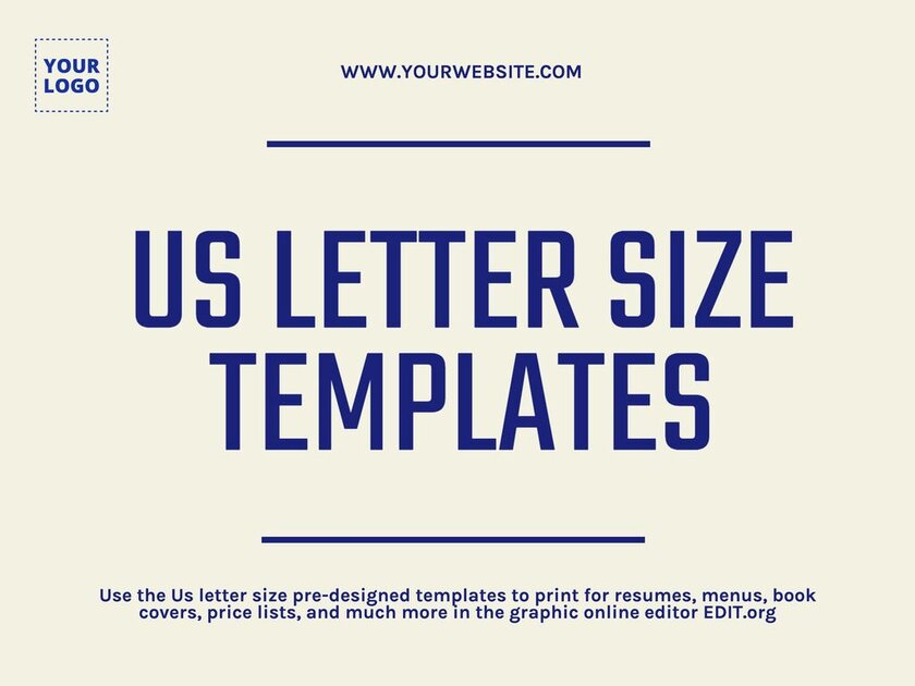 US letter-sized templates to edit online for free