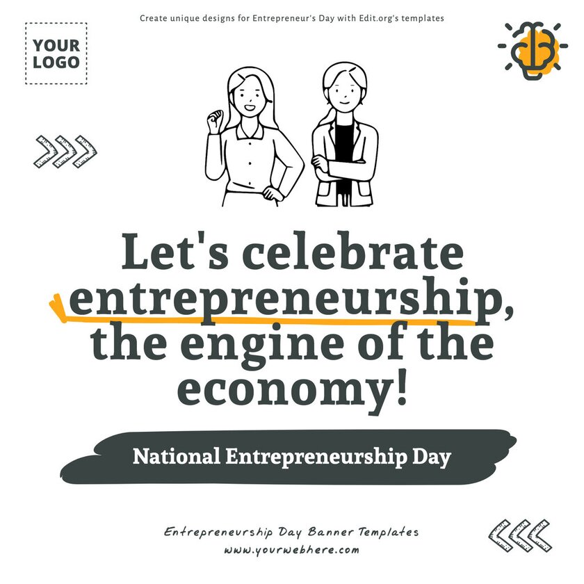 Customize banners with quotes for Global Entrepreneurship Day