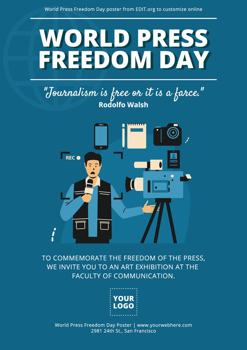 Customizable Press Freedom Day templates