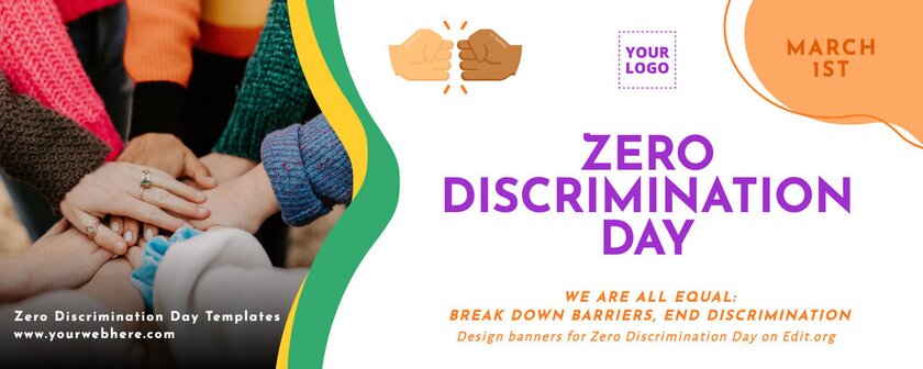 Create a Discrimination Day banner online for free