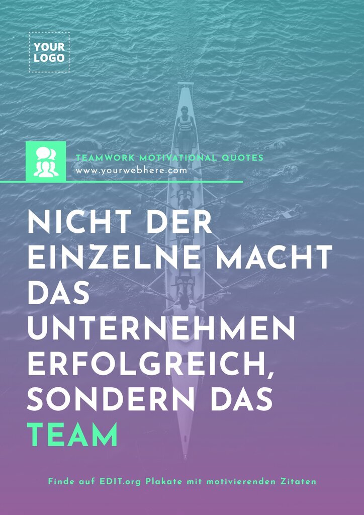 Anpassbare Plakate für Teamwork Zitate