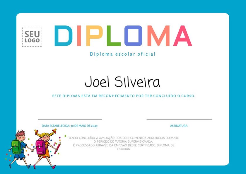 Flyer personalizável para editar diplomas