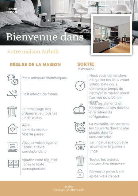 Modèles Gratuits De Livre De Bienvenue Pour Airbnb