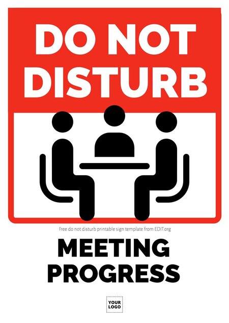 Editable Do Not Disturb sign templates