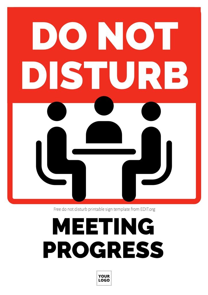 Editable Do Not Disturb Sign Templates