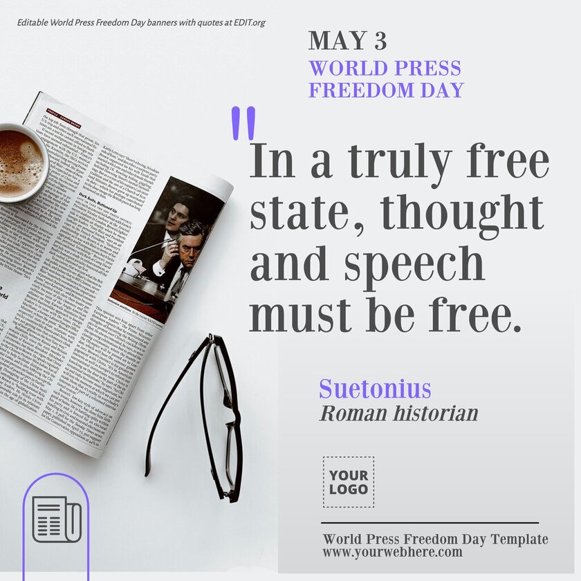 Customizable freedom of the press day online