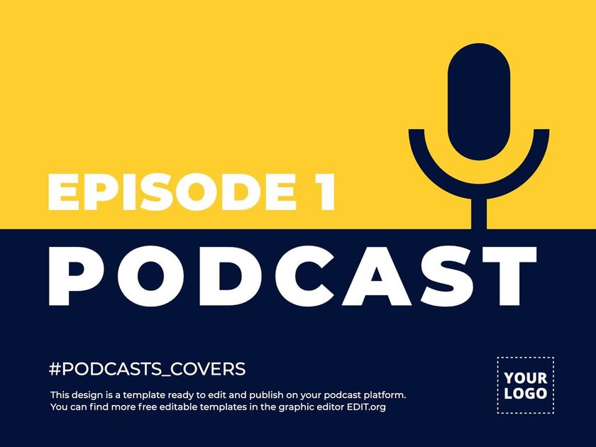 Kostenlos bearbeitbare Vorlagen von Podcast-Covern