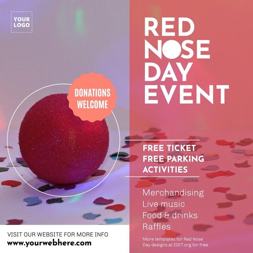 Red Nose ad design to personalize online