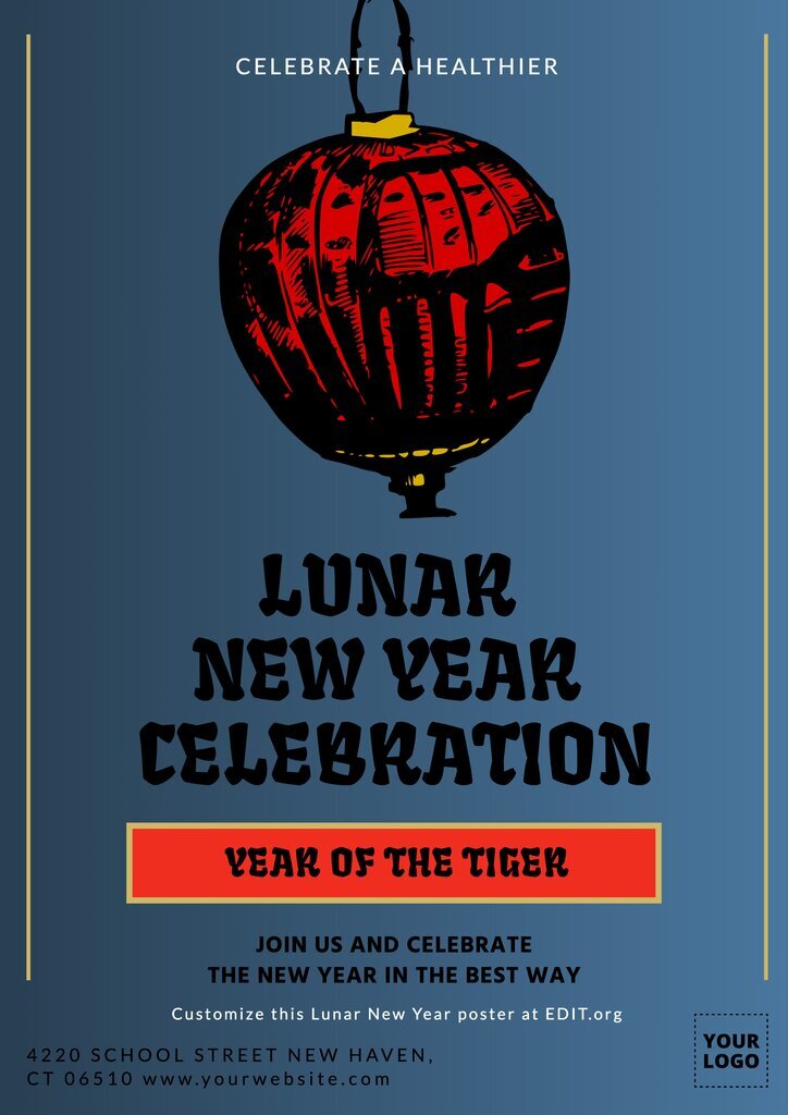 Printable poster for Lunar New Year events