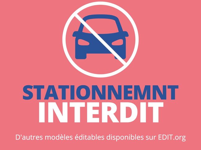Panneau Interdiction De Stationner à Imprimer