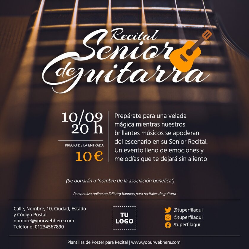 Cartel del recital de fin de curso de guitarra