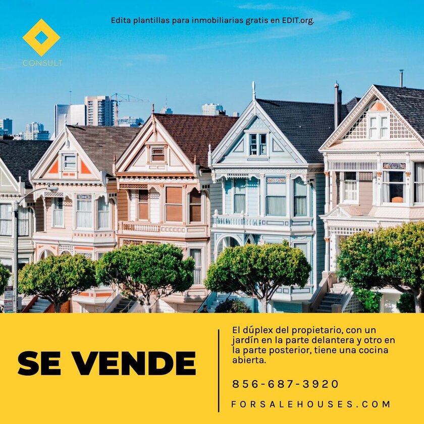 Flyer para anunciar a colocação de casas no mercado
