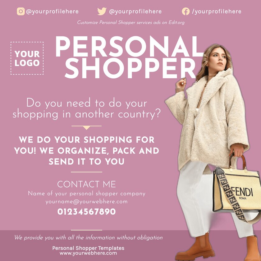 Free ad for personal clothes shopper services