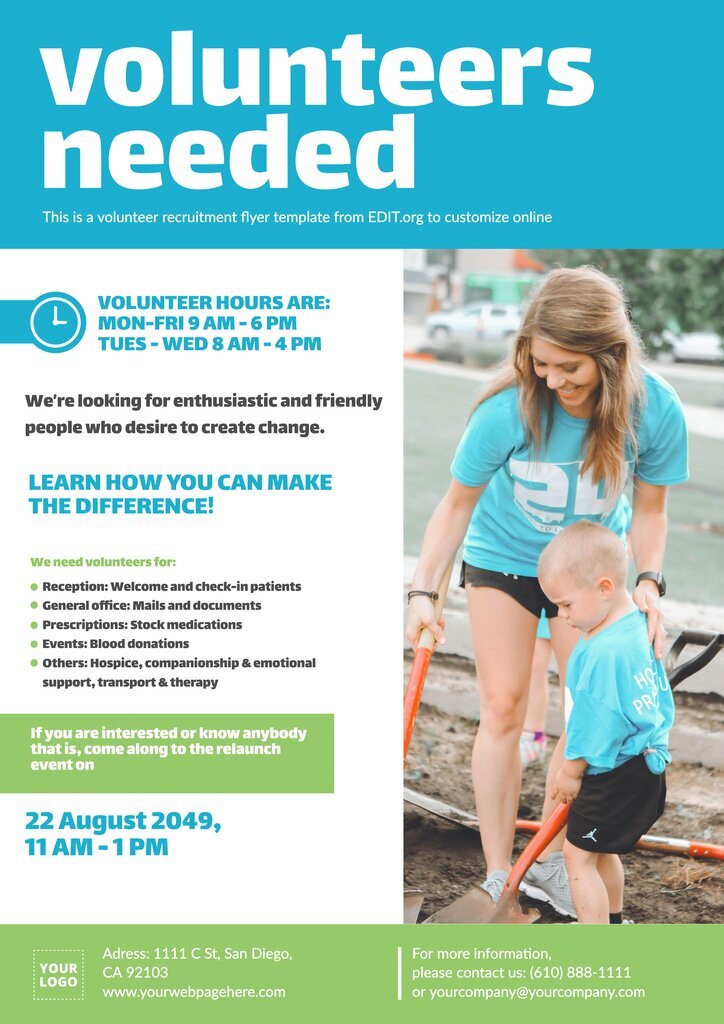 Free volunteering flyer template
