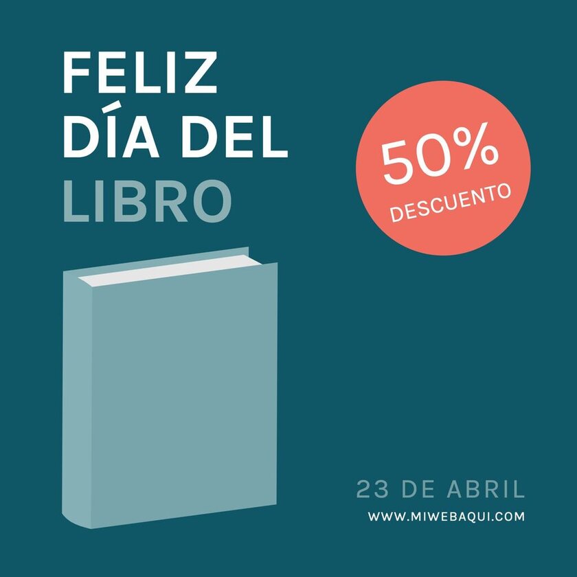 Día del Libro banner azul