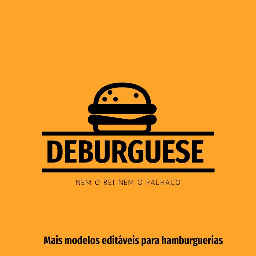 Cria o teu logo com este modelo de logotipo para hambúrguerias