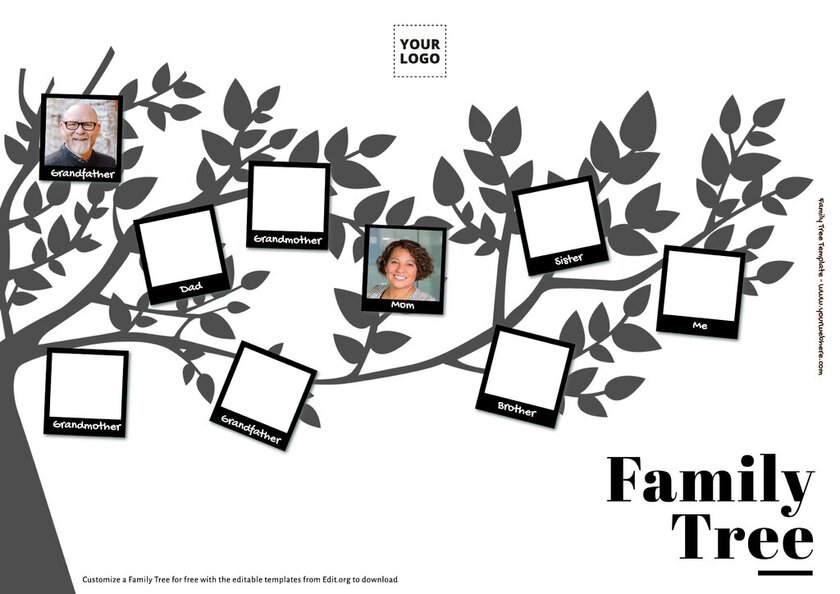 Make a Family Tree online using editable templates