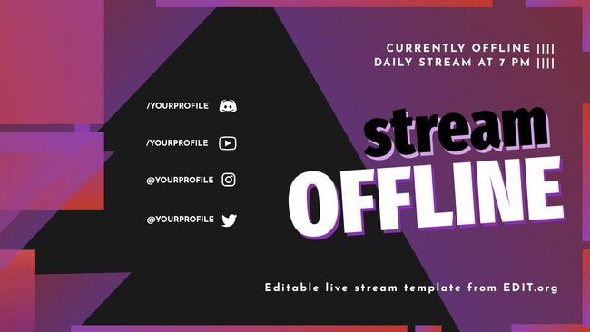 Editable Twitch banner designs online