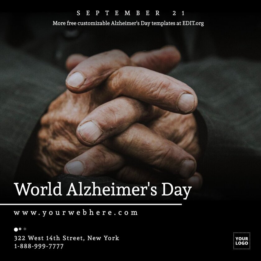 World Alzheimers Day banner design to edit online