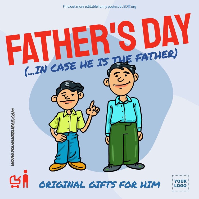 Free Father's Day original funny poster