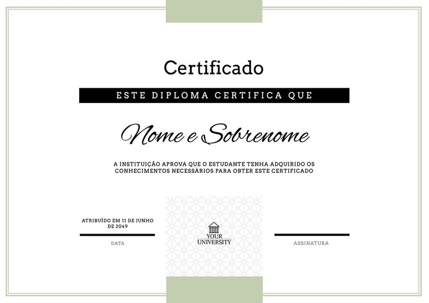 Diploma grátis e modelos de certificado
