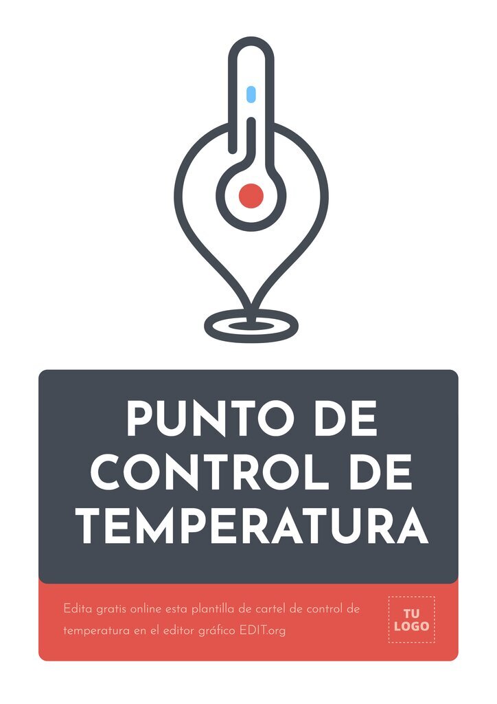 Cartel de punto de control de temperatura editable online
