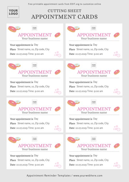 Free Printable Appointment Card Templates